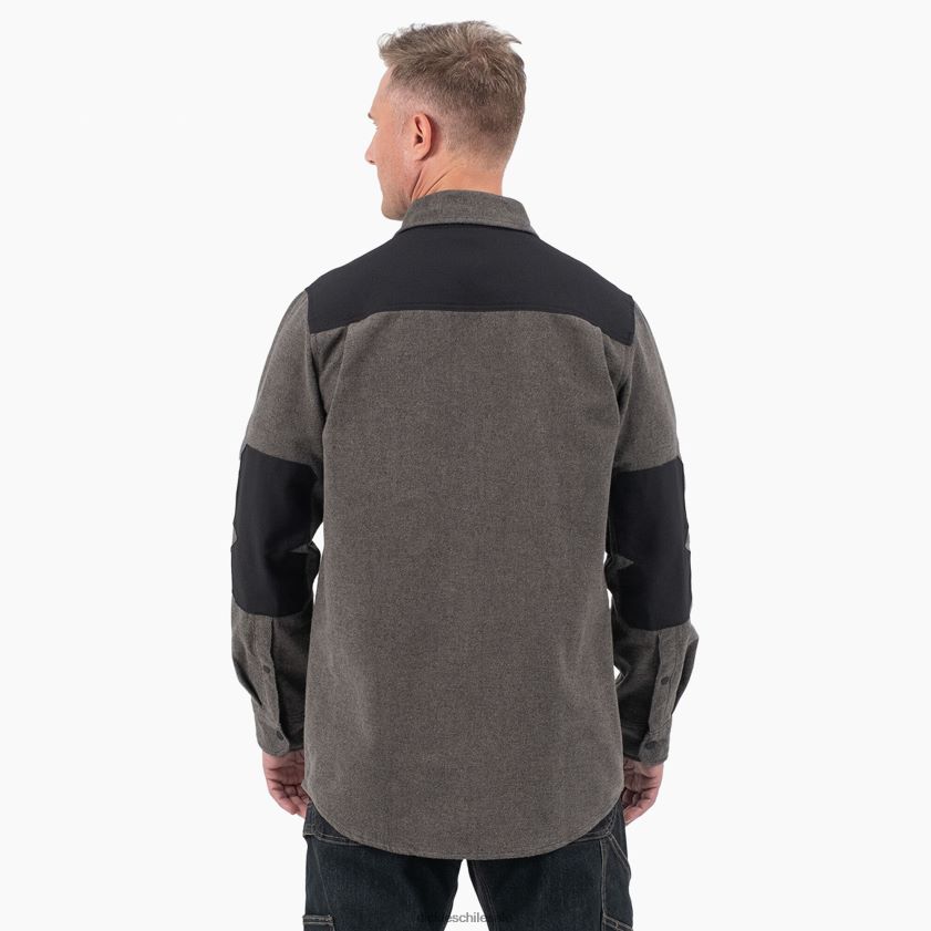 verde musgo (c1e) hombres camisa de franela musculosa de peso pesado Dickies ropa de trabajo X4H0F951