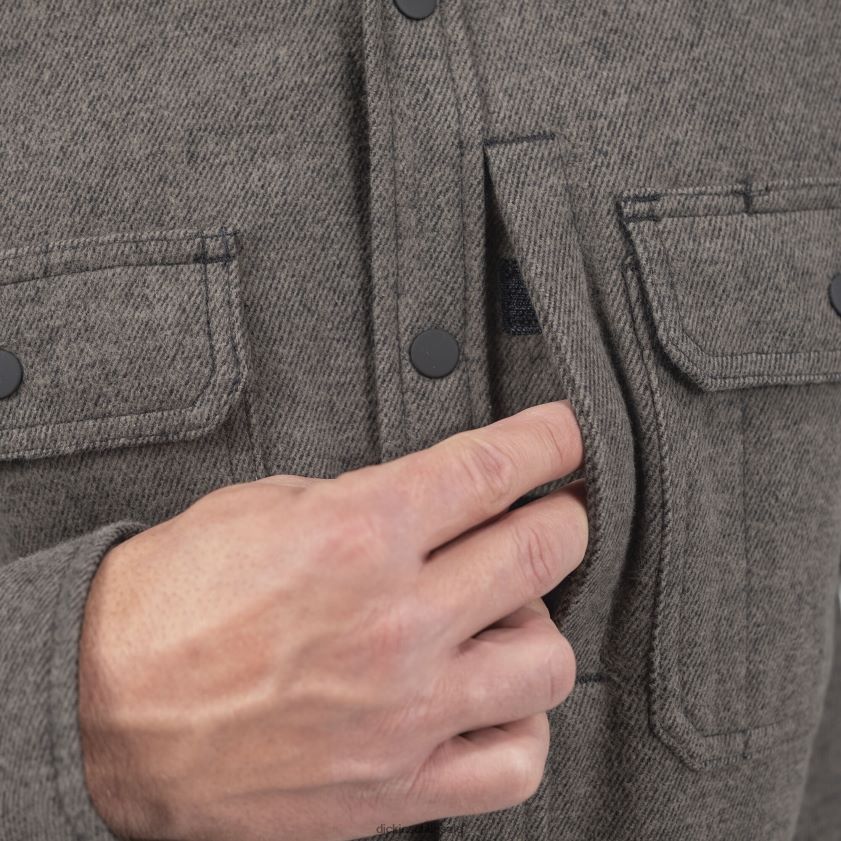 verde musgo (c1e) hombres camisa de franela musculosa de peso pesado Dickies ropa de trabajo X4H0F951