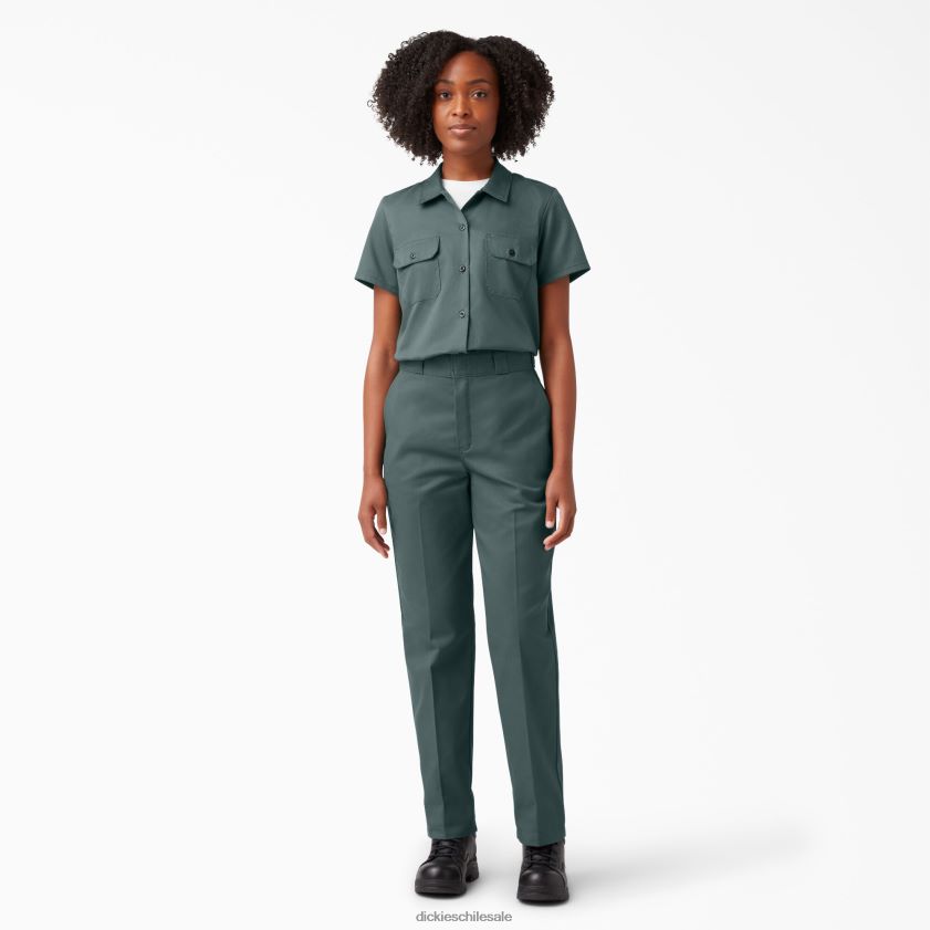 Lincoln Green (también) mujer 574 camisa de trabajo original Dickies ropa de trabajo X4H0F1534