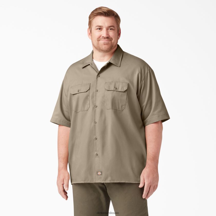 arena del desierto (ds) hombres camisa de trabajo de manga corta Dickies ropa de trabajo X4H0F490
