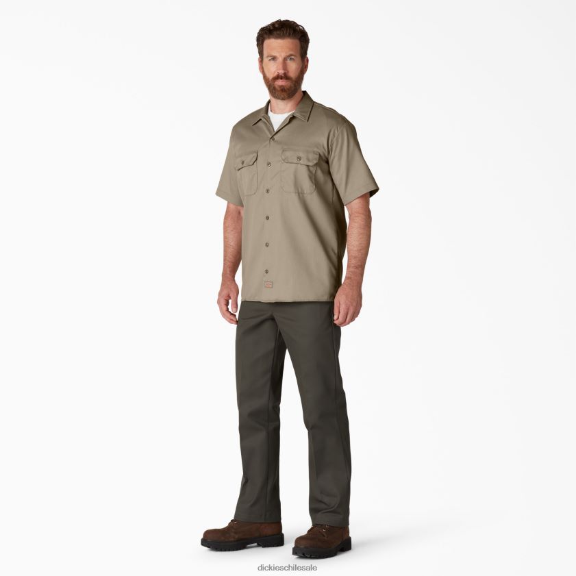 arena del desierto (ds) hombres camisa de trabajo de manga corta Dickies ropa de trabajo X4H0F490