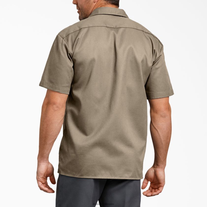 arena del desierto (ds) hombres camisa de trabajo de manga corta con corte holgado Dickies ropa de trabajo X4H0F599