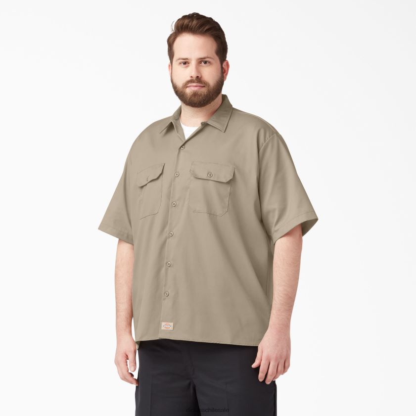 arena del desierto (ds) hombres camisa de trabajo de manga corta con corte holgado Dickies ropa de trabajo X4H0F599