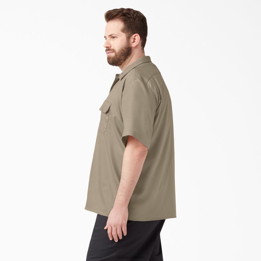 arena del desierto (ds) hombres camisa de trabajo de manga corta con corte holgado Dickies ropa de trabajo X4H0F599