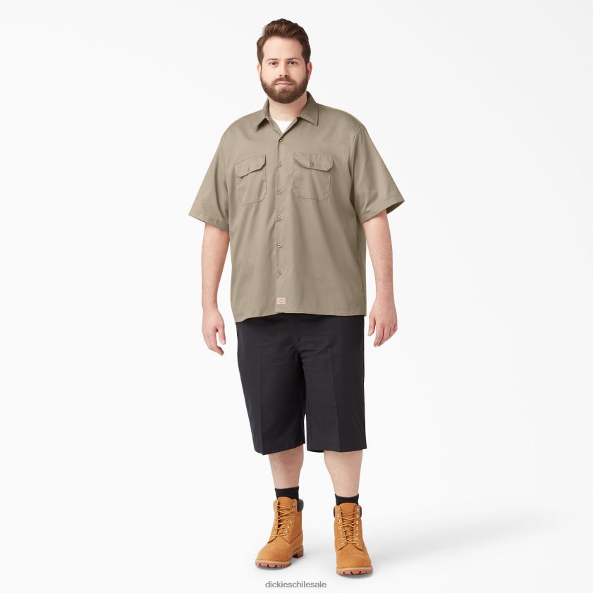 arena del desierto (ds) hombres camisa de trabajo de manga corta con corte holgado Dickies ropa de trabajo X4H0F599