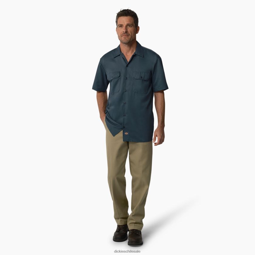 azul de la fuerza aérea (af) hombres camisa de trabajo de manga corta Dickies ropa de trabajo X4H0F485