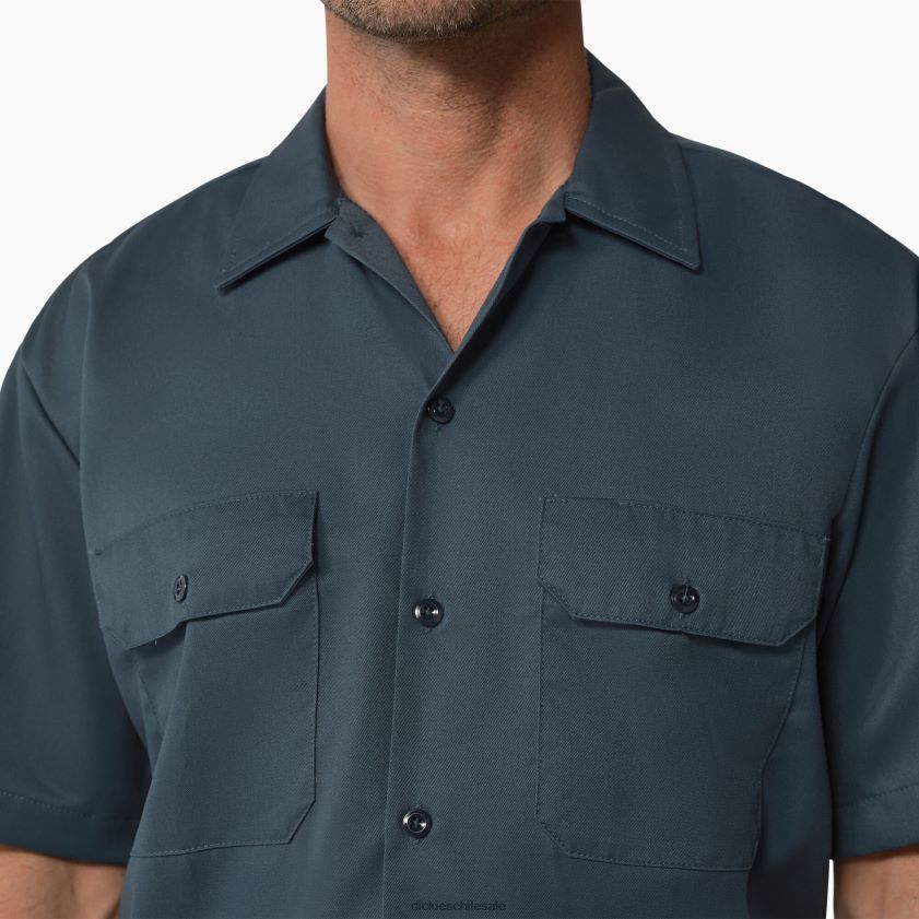 azul de la fuerza aérea (af) hombres camisa de trabajo de manga corta Dickies ropa de trabajo X4H0F485