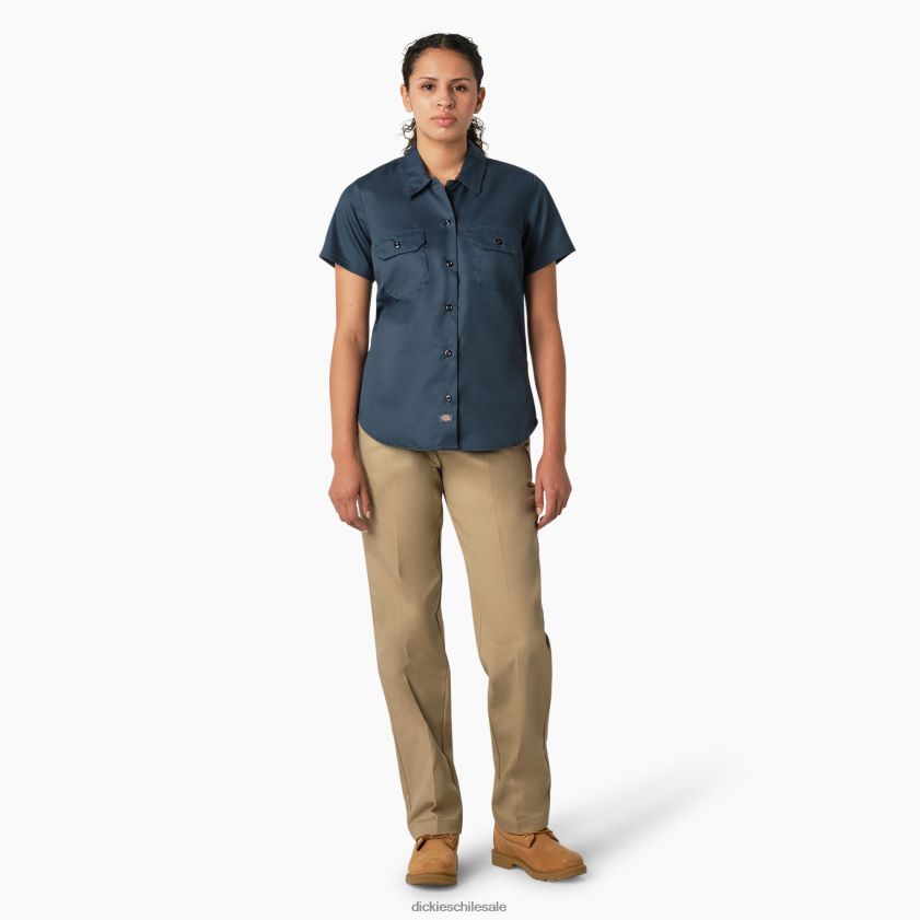 azul de la fuerza aérea (asl) mujer 574 camisa de trabajo original Dickies ropa de trabajo X4H0F1530