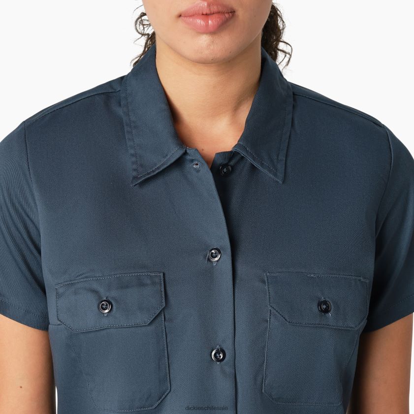 azul de la fuerza aérea (asl) mujer 574 camisa de trabajo original Dickies ropa de trabajo X4H0F1530