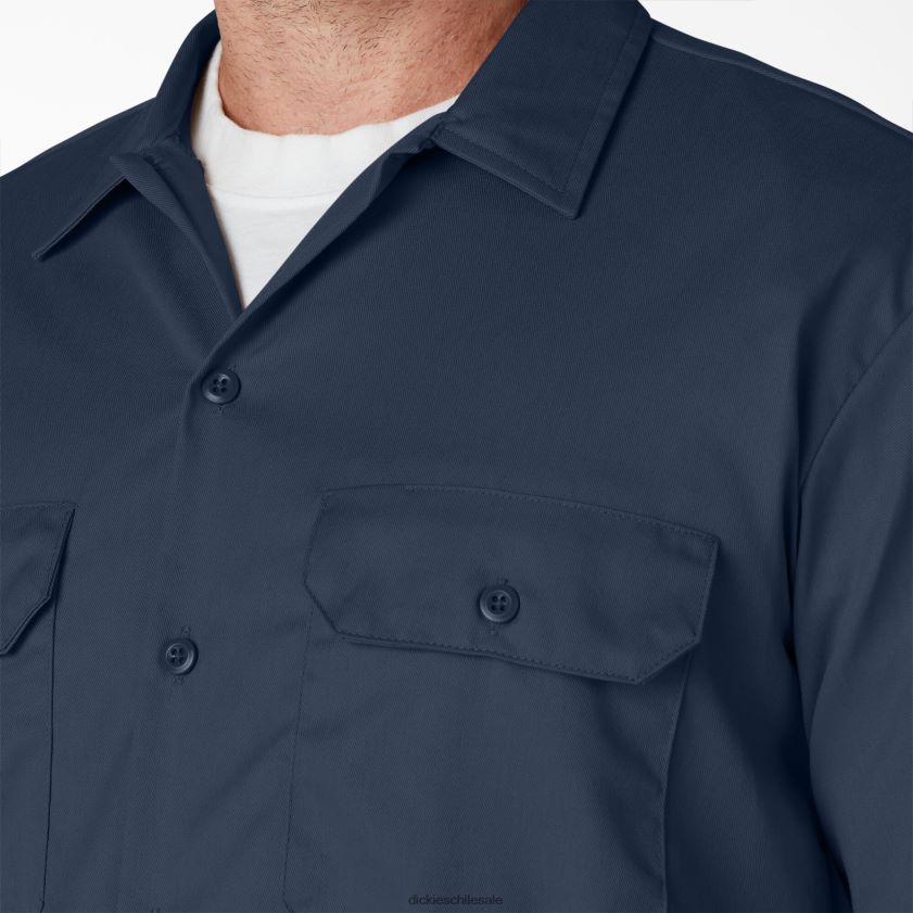 azul marino (nv) hombres camisa de trabajo de manga corta Dickies ropa de trabajo X4H0F497