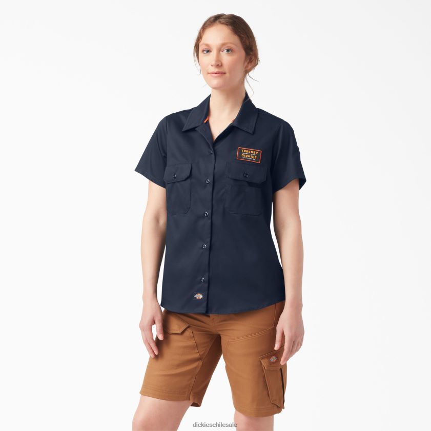 azul marino oscuro (dn) mujer camisa traeger ultimate grilling Dickies ropa de trabajo X4H0F2157