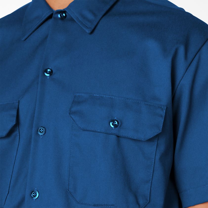 azul rey (rb) hombres camisa de trabajo de manga corta Dickies ropa de trabajo X4H0F499