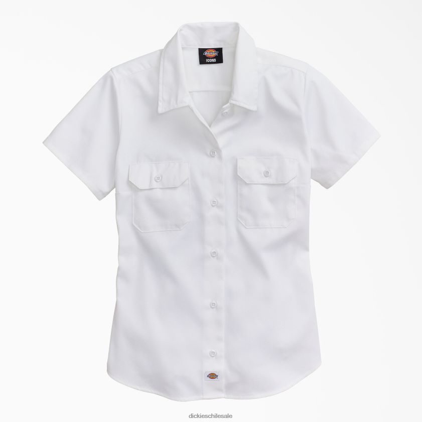 blanco (blanco) mujer 574 camisa de trabajo original Dickies ropa de trabajo X4H0F1535