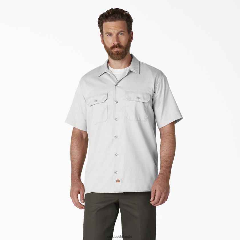 blanco (wh) hombres camisa de trabajo de manga corta Dickies ropa de trabajo X4H0F502