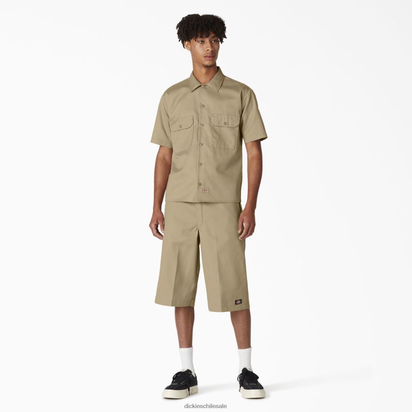 caqui (kh) hombres camisa de trabajo de manga corta Dickies ropa de trabajo X4H0F495