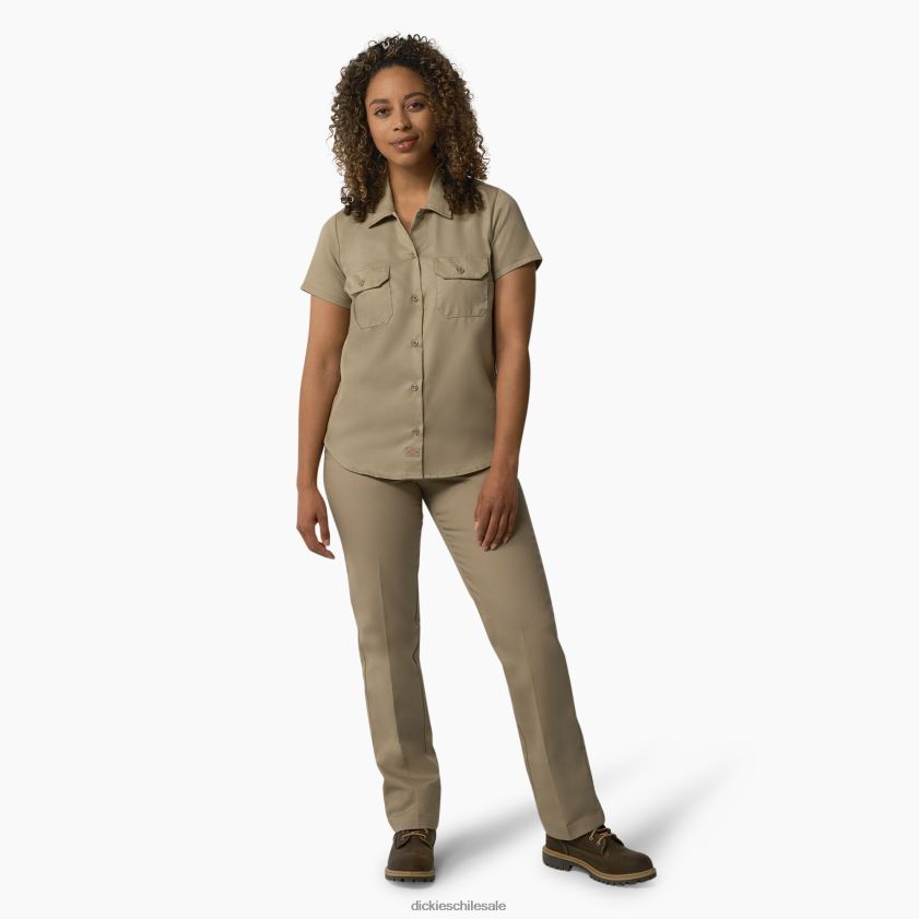caqui militar (ksh) mujer 574 camisa de trabajo original Dickies ropa de trabajo X4H0F1533