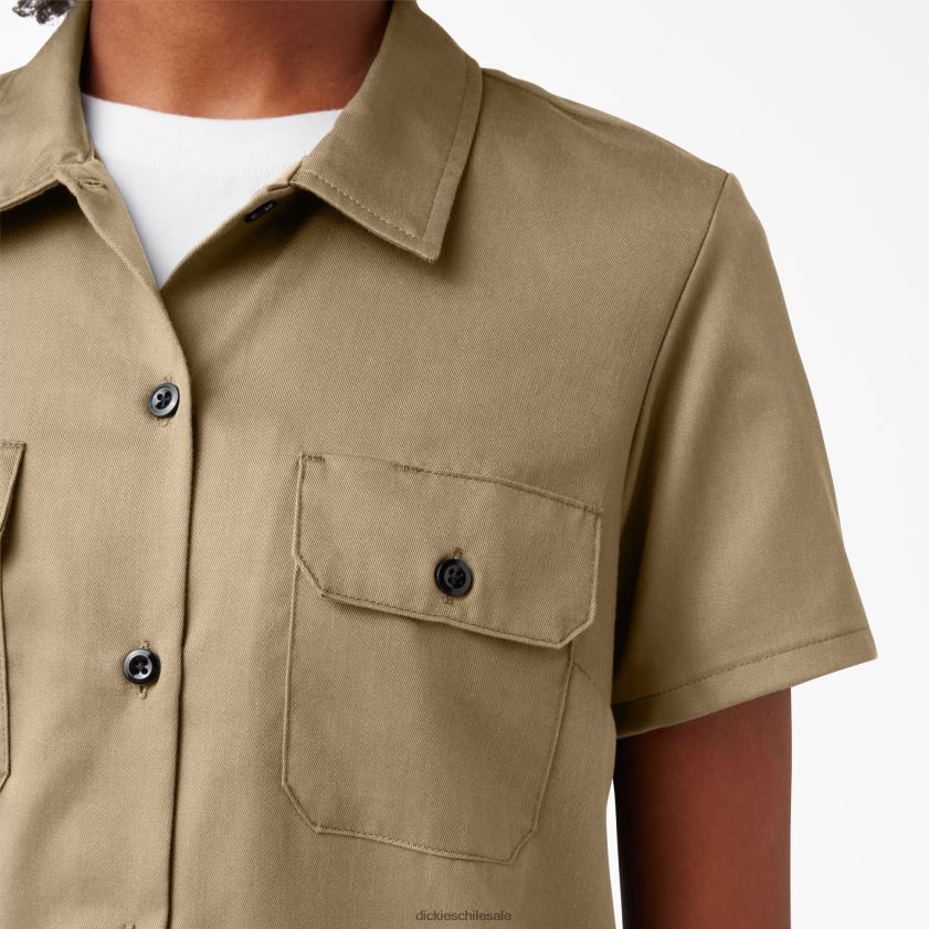 caqui militar (ksh) mujer 574 camisa de trabajo original Dickies ropa de trabajo X4H0F1533