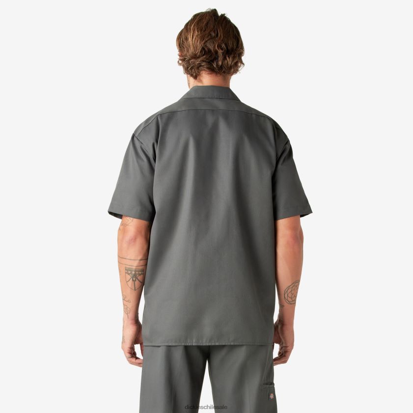 gris carbón (ch) hombres camisa de trabajo de manga corta Dickies ropa de trabajo X4H0F487