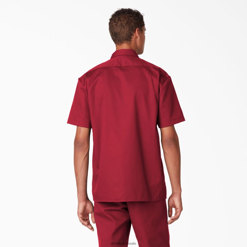inglés rojo (er) hombres camisa de trabajo de manga corta Dickies ropa de trabajo X4H0F492
