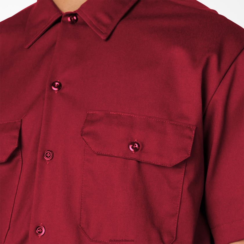 inglés rojo (er) hombres camisa de trabajo de manga corta Dickies ropa de trabajo X4H0F492