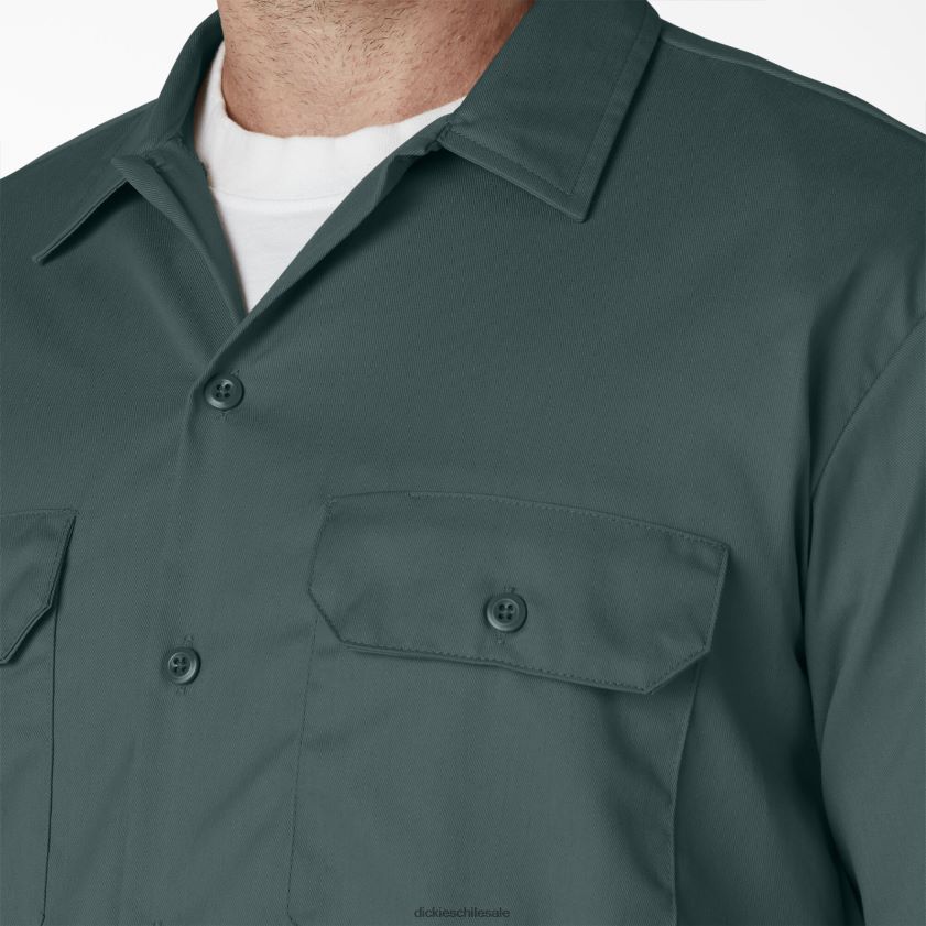 lincoln verde (ln) hombres camisa de trabajo de manga corta Dickies ropa de trabajo X4H0F496