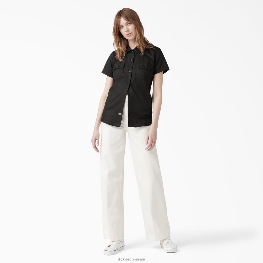 negro (bsk) mujer 574 camisa de trabajo original Dickies ropa de trabajo X4H0F1532