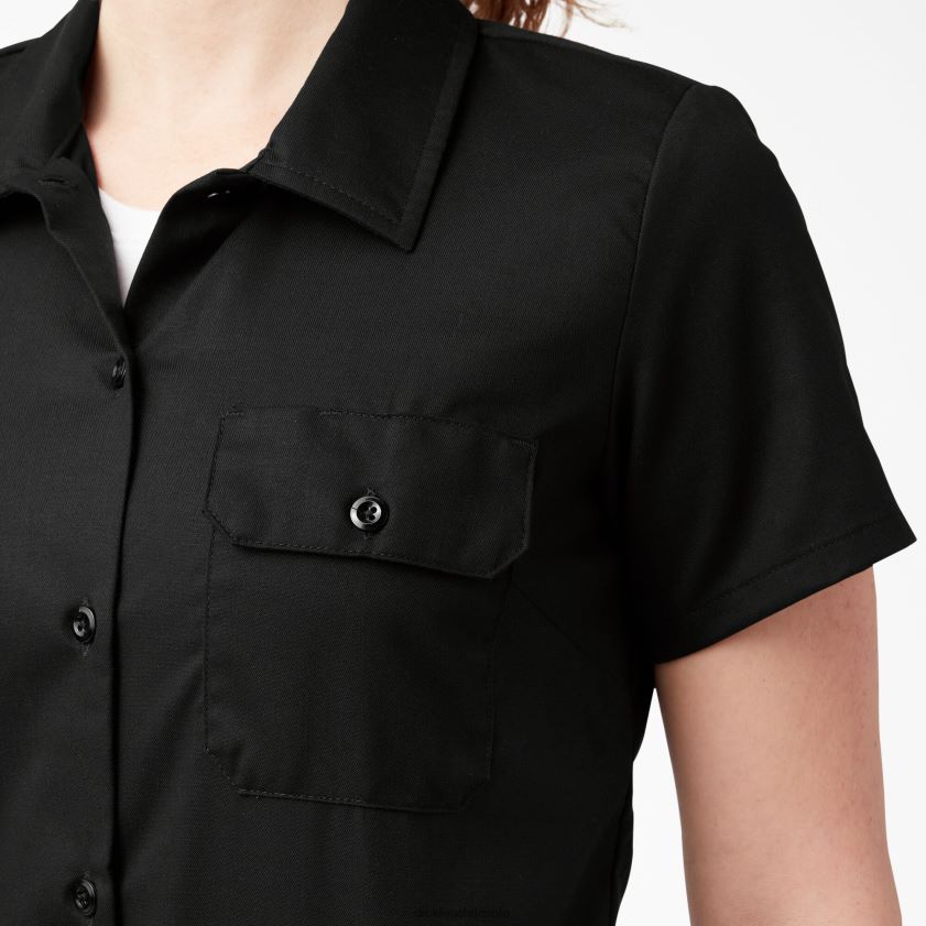 negro (bsk) mujer 574 camisa de trabajo original Dickies ropa de trabajo X4H0F1532