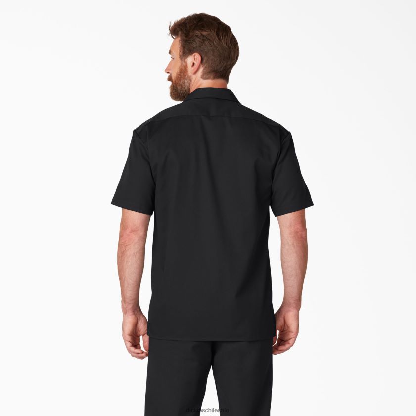 negro (negro) hombres camisa de trabajo de manga corta Dickies ropa de trabajo X4H0F486