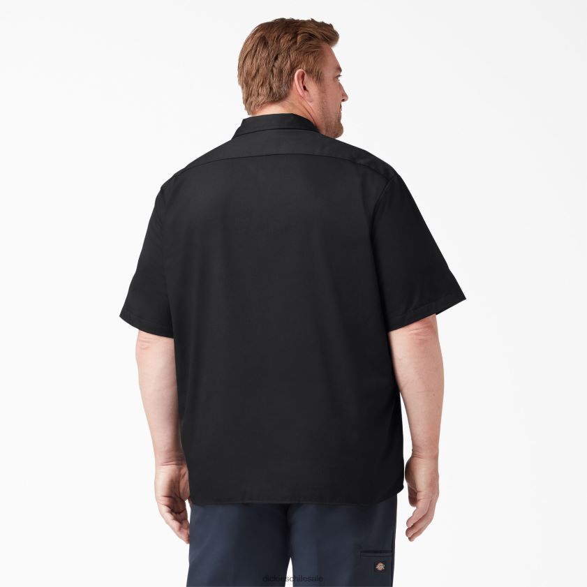 negro (negro) hombres camisa de trabajo de manga corta Dickies ropa de trabajo X4H0F486