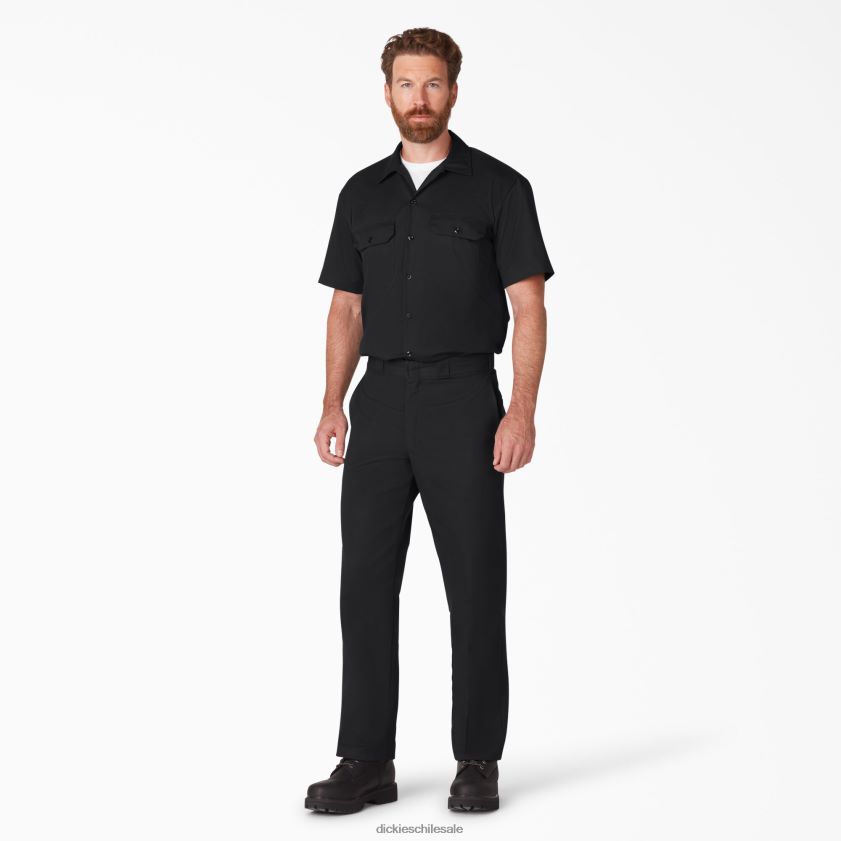 negro (negro) hombres camisa de trabajo de manga corta Dickies ropa de trabajo X4H0F486