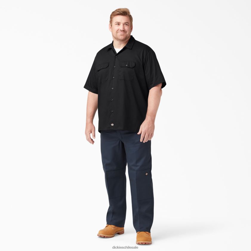 negro (negro) hombres camisa de trabajo de manga corta Dickies ropa de trabajo X4H0F486