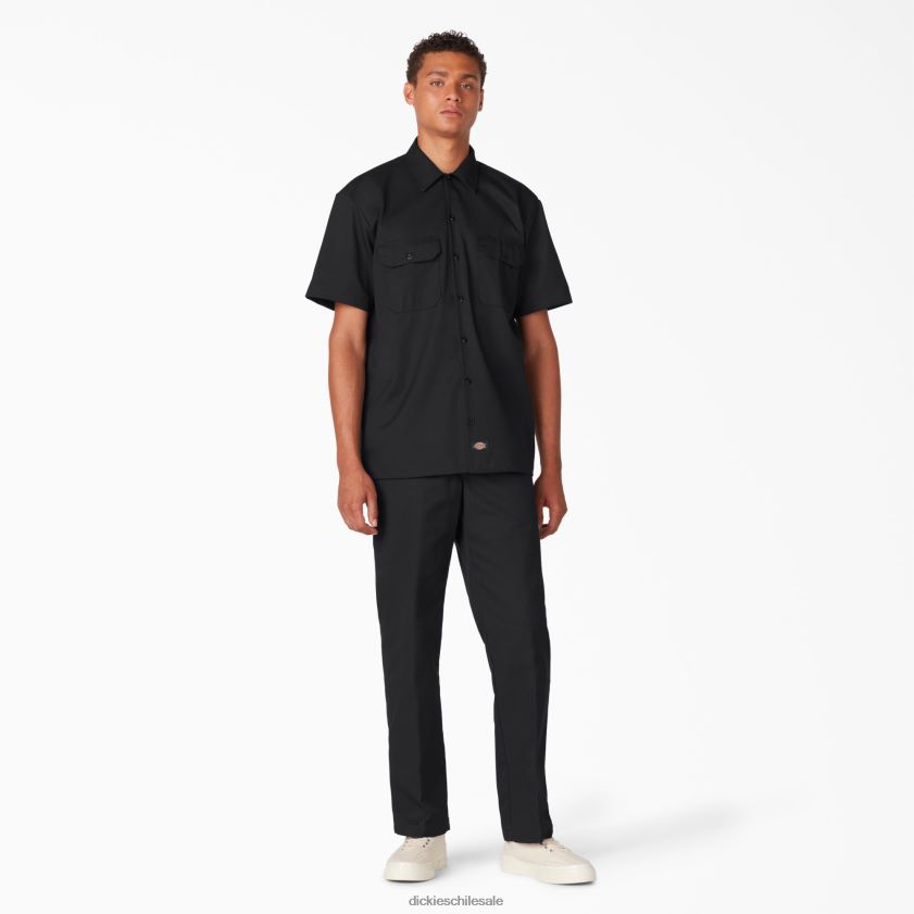 negro (negro) hombres camisa de trabajo de manga corta Dickies ropa de trabajo X4H0F486