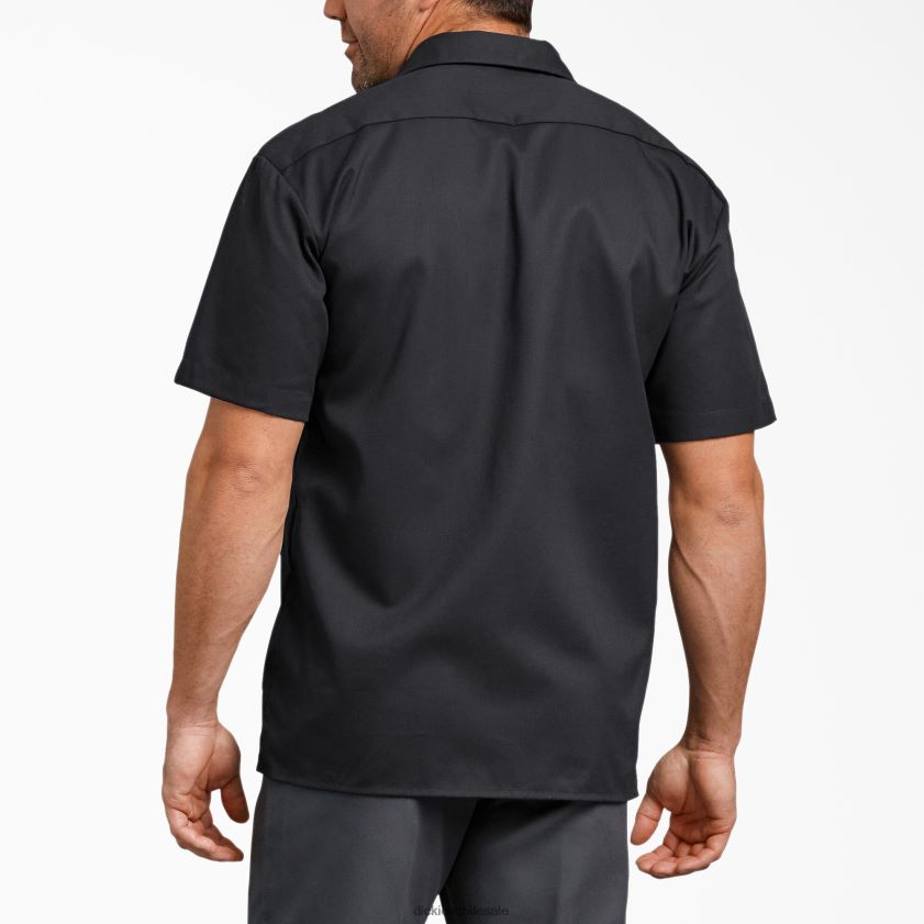 negro (negro) hombres camisa de trabajo de manga corta con corte holgado Dickies ropa de trabajo X4H0F596