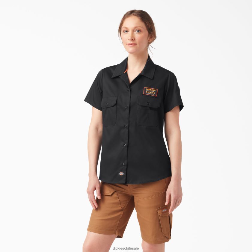 negro (negro) mujer camisa traeger ultimate grilling Dickies ropa de trabajo X4H0F2156
