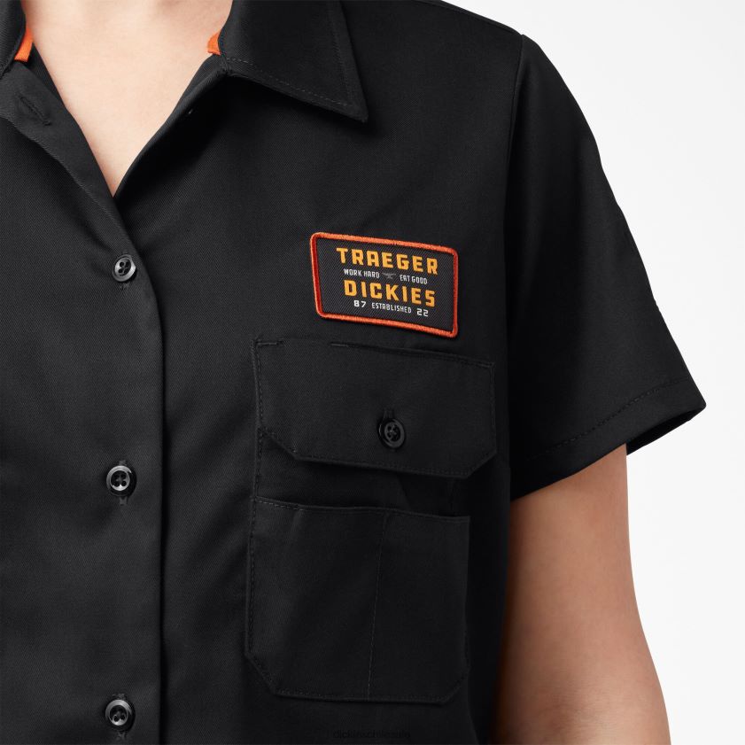 negro (negro) mujer camisa traeger ultimate grilling Dickies ropa de trabajo X4H0F2156