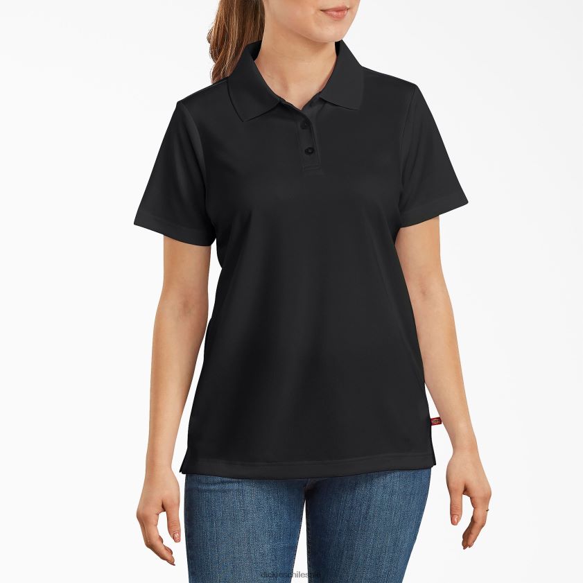 negro (negro) mujer polo de rendimiento Dickies ropa de trabajo X4H0F2018