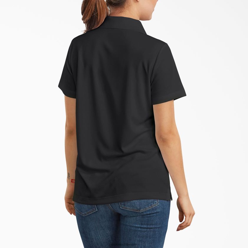 negro (negro) mujer polo de rendimiento Dickies ropa de trabajo X4H0F2018