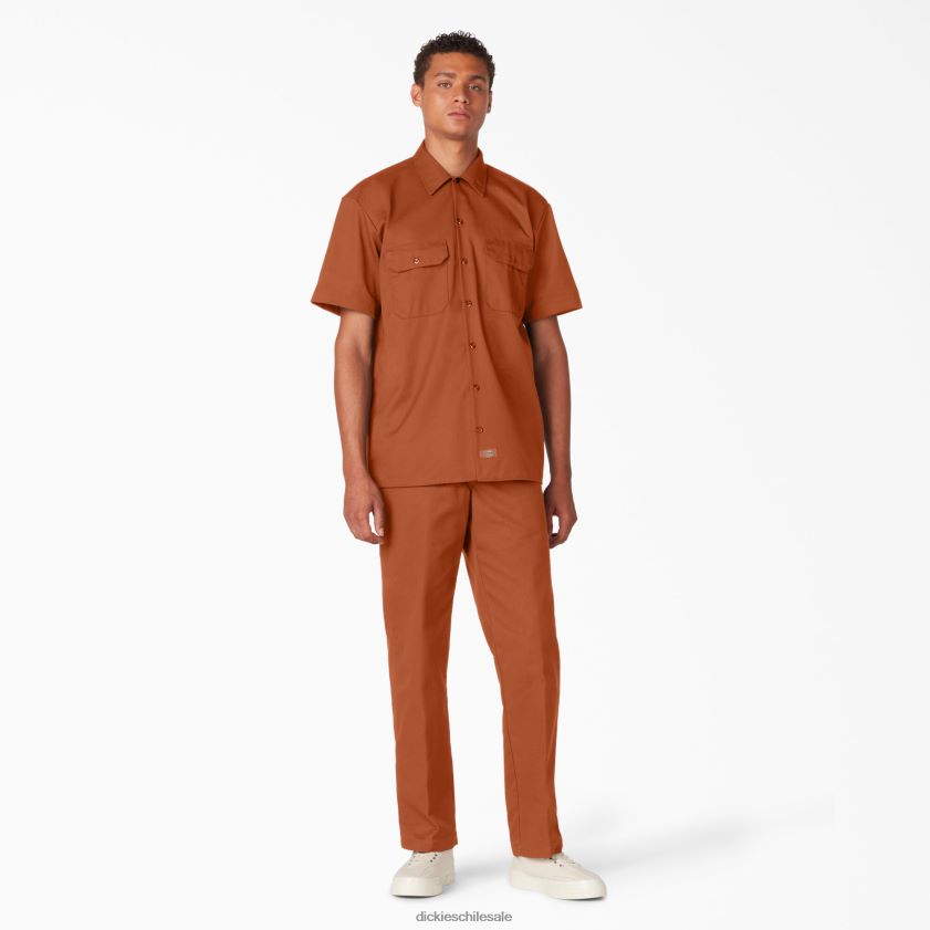 pan de jengibre marrón (es decir) hombres camisa de trabajo de manga corta Dickies ropa de trabajo X4H0F494