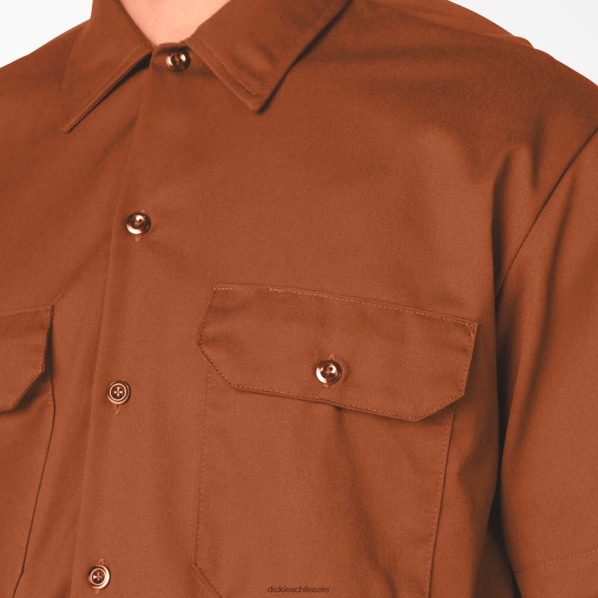 pan de jengibre marrón (es decir) hombres camisa de trabajo de manga corta Dickies ropa de trabajo X4H0F494