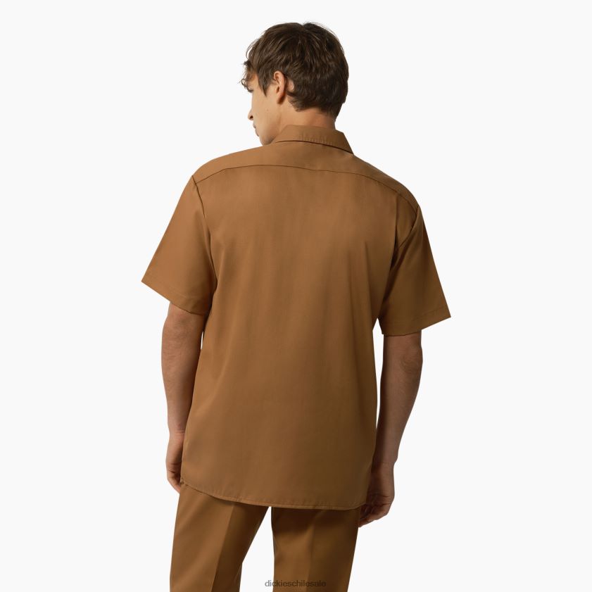 pato marrón (wsd) hombres camisa de trabajo de manga corta Dickies ropa de trabajo X4H0F503