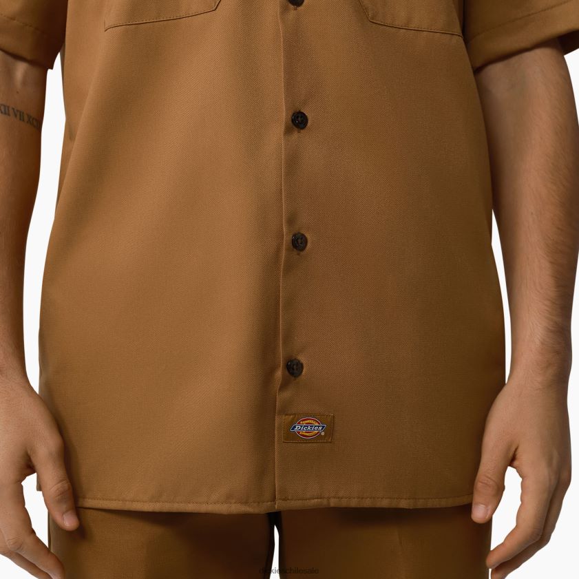 pato marrón (wsd) hombres camisa de trabajo de manga corta Dickies ropa de trabajo X4H0F503