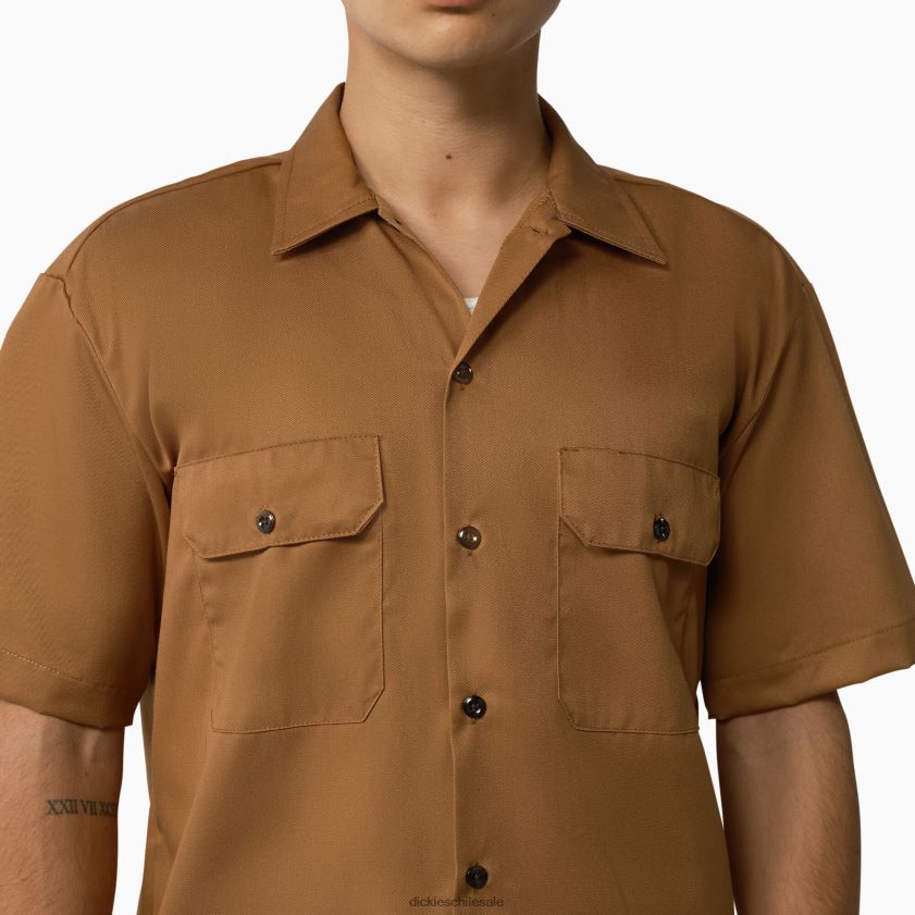 pato marrón (wsd) hombres camisa de trabajo de manga corta Dickies ropa de trabajo X4H0F503