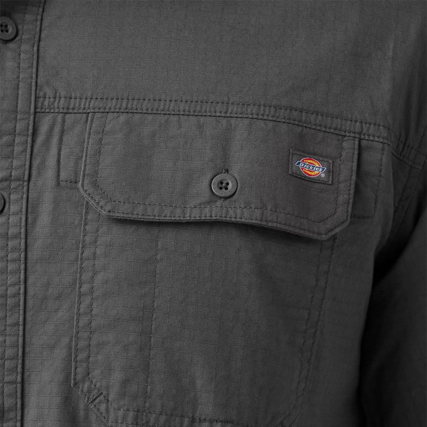 pizarra enjuagada (rsl) hombres camisa de trabajo de manga corta con ripstop Dickies ropa de trabajo X4H0F647