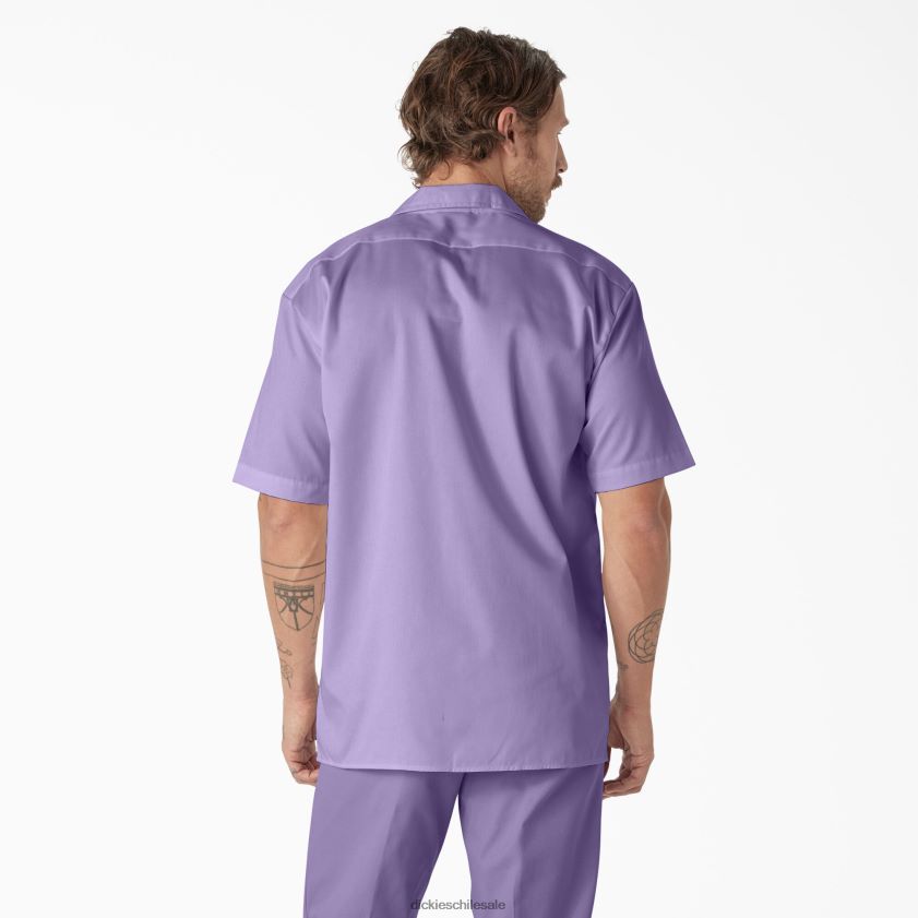 rosa morada (ur2) hombres camisa de trabajo de manga corta Dickies ropa de trabajo X4H0F501