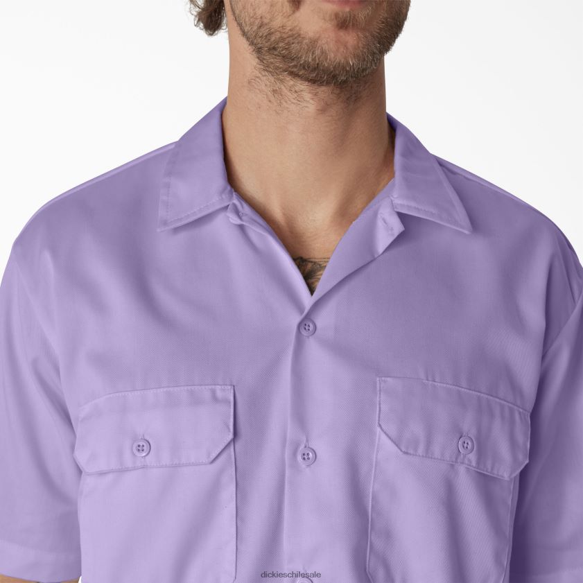 rosa morada (ur2) hombres camisa de trabajo de manga corta Dickies ropa de trabajo X4H0F501