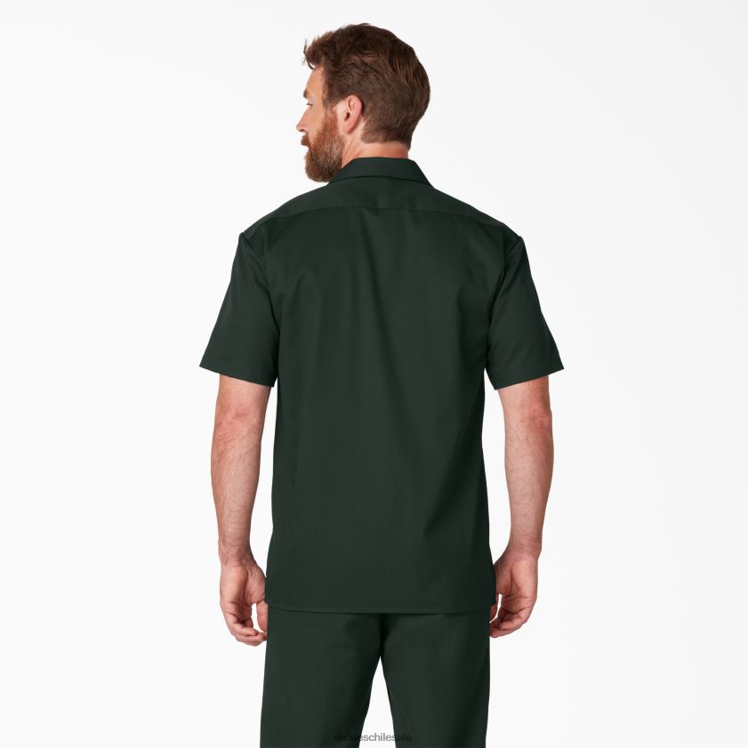 verde cazador (gh) hombres camisa de trabajo de manga corta Dickies ropa de trabajo X4H0F493