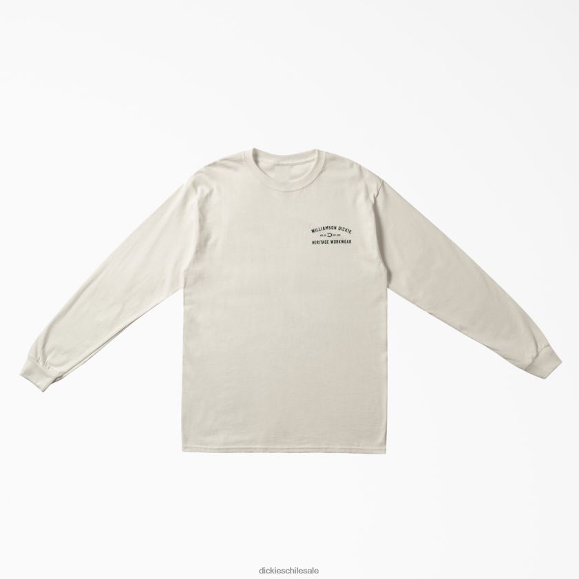blanco (wh) hombres w.d. camiseta gráfica de manga larga heritage workwear Dickies ropa de trabajo X4H0F764