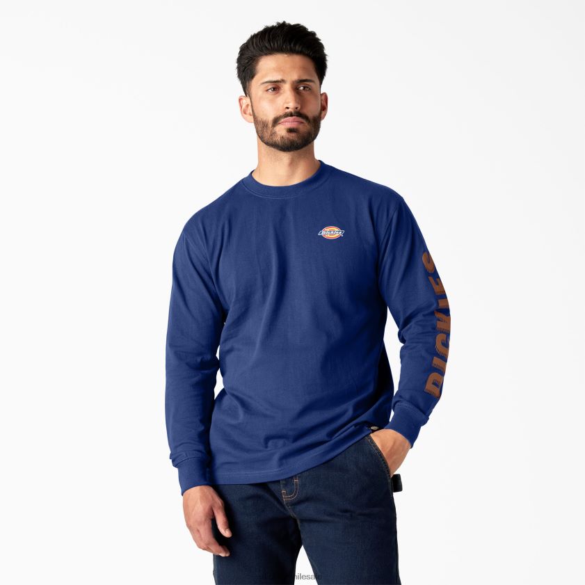 surf azul (fl) hombres camiseta de manga larga con gráfico de ropa de trabajo Dickies ropa de trabajo X4H0F578