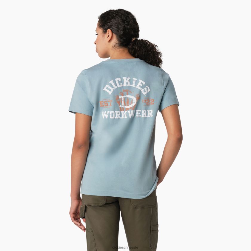 azul del muelle (du1) mujer camiseta gráfica de ropa de trabajo pesada Dickies ropa de trabajo X4H0F2115