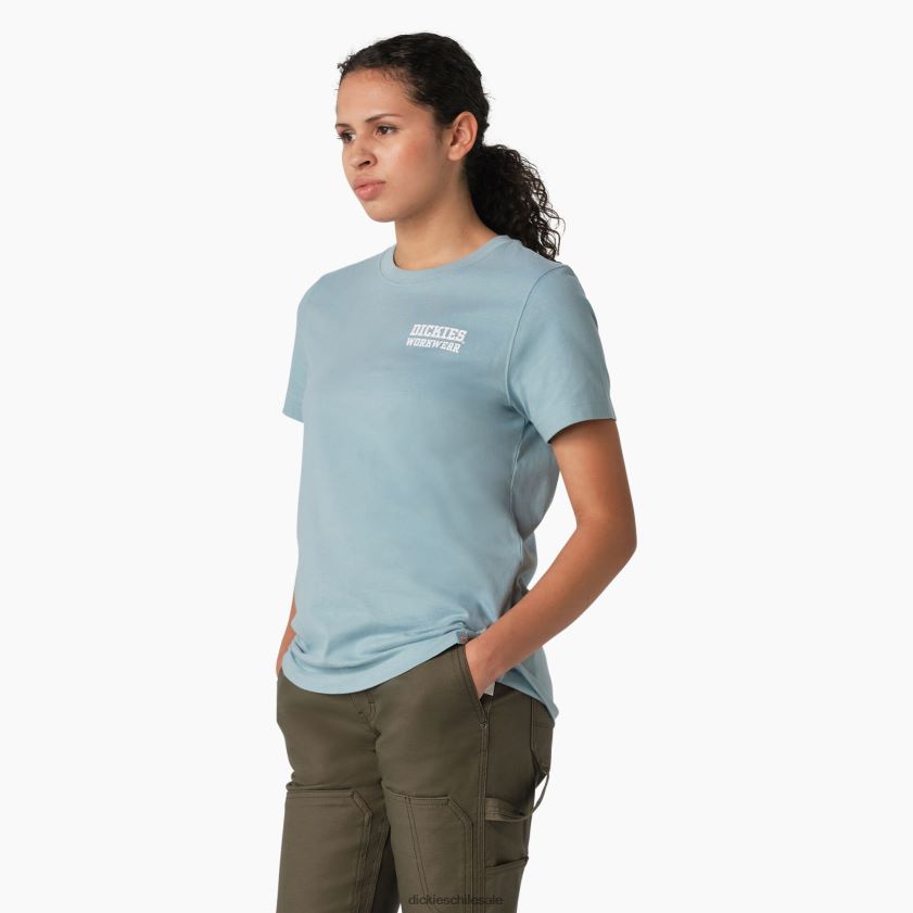 azul del muelle (du1) mujer camiseta gráfica de ropa de trabajo pesada Dickies ropa de trabajo X4H0F2115